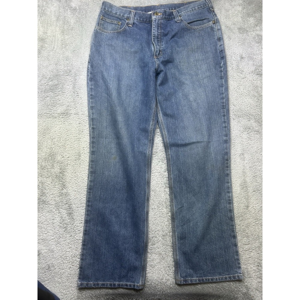 Carhartt Holter Jeans Men's 38x32 Blue Relaxed Fit Denim Work *SPOT 101483